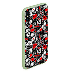 Чехол iPhone XS Max матовый Влюблённость Love, цвет: 3D-салатовый — фото 2