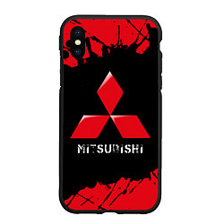 Чехол iPhone XS Max матовый MITSUBISHI Mitsubishi Краски, цвет: 3D-черный