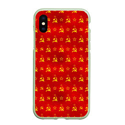 Чехол iPhone XS Max матовый Серп и Молот - СССР