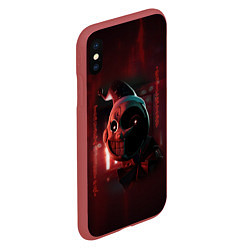 Чехол iPhone XS Max матовый Мундроп FNAF Security Breach, цвет: 3D-красный — фото 2