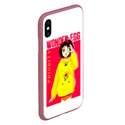 Чехол iPhone XS Max матовый Priority Wonder Egg, цвет: 3D-малиновый — фото 2