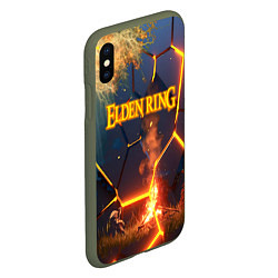 Чехол iPhone XS Max матовый ELDEN RING RPG, цвет: 3D-темно-зеленый — фото 2