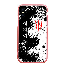 Чехол iPhone XS Max матовый The Witcher black & white