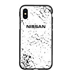 Чехол iPhone XS Max матовый Nissan ниссан, цвет: 3D-черный