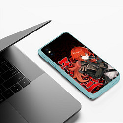 Чехол iPhone XS Max матовый ДИЛЮК DILUC GENSHIN IMPACT, цвет: 3D-мятный — фото 2