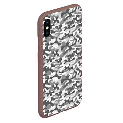 Чехол iPhone XS Max матовый Серый Городской Камуфляж, цвет: 3D-коричневый — фото 2