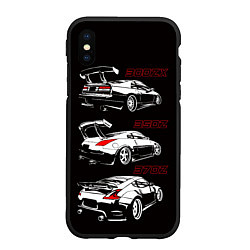 Чехол iPhone XS Max матовый NISSAN 300 ZX 350Z 370Z JDM STYLE, цвет: 3D-черный