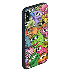 Чехол iPhone XS Max матовый Pepe BOMBING, цвет: 3D-черный — фото 2