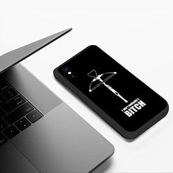 Чехол iPhone XS Max матовый Walking dead - арбалет Дерила, цвет: 3D-черный — фото 2