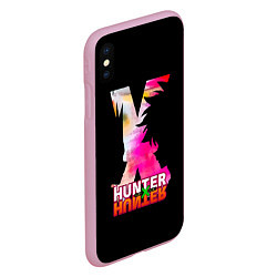 Чехол iPhone XS Max матовый Hunter x Hunter - Гон x Киллуа, цвет: 3D-розовый — фото 2