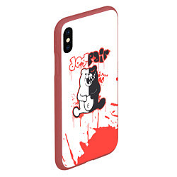 Чехол iPhone XS Max матовый Danganronpa monokuma, цвет: 3D-красный — фото 2