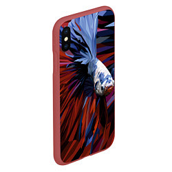 Чехол iPhone XS Max матовый Рыбка, исполняющая желания, цвет: 3D-красный — фото 2