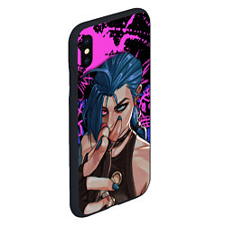 Чехол iPhone XS Max матовый Arcane League Of Legends JINX ПАУДЕР, цвет: 3D-черный — фото 2