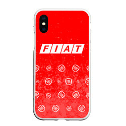 Чехол iPhone XS Max матовый FIAT Краски, цвет: 3D-белый