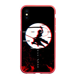 Чехол iPhone XS Max матовый Attack on Titan Sasha, цвет: 3D-красный