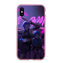 Чехол iPhone XS Max матовый Джинкс Паудер - Jinx Powder, цвет: 3D-розовый