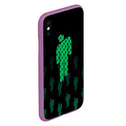 Чехол iPhone XS Max матовый Billie eilish interview, цвет: 3D-фиолетовый — фото 2