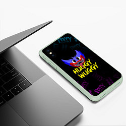 Чехол iPhone XS Max матовый HUGGY WUGGY PATTERN, цвет: 3D-салатовый — фото 2