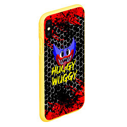 Чехол iPhone XS Max матовый Huggy Wuggy соты, цвет: 3D-желтый — фото 2