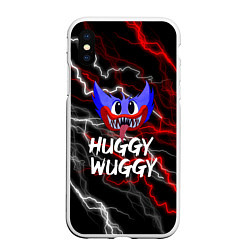 Чехол iPhone XS Max матовый Huggy Wuggy - Молния с грозой