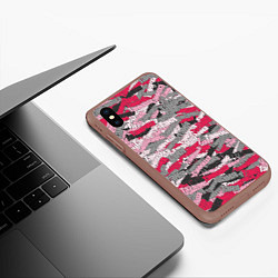 Чехол iPhone XS Max матовый Именной камуфляж Татьяна, цвет: 3D-коричневый — фото 2