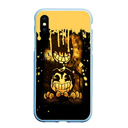 Чехол iPhone XS Max матовый Bendy And The Ink Machine Игра Бенди, цвет: 3D-голубой