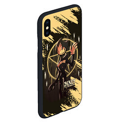 Чехол iPhone XS Max матовый Bendy And The Ink Machine Бенди, цвет: 3D-черный — фото 2