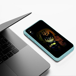 Чехол iPhone XS Max матовый Бенди Bendy And The Ink Machine, цвет: 3D-мятный — фото 2