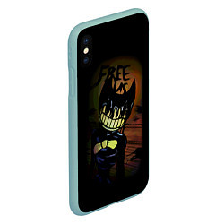 Чехол iPhone XS Max матовый Бенди Bendy And The Ink Machine, цвет: 3D-мятный — фото 2