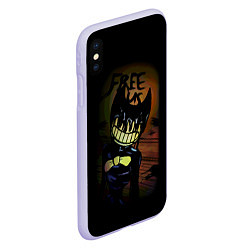 Чехол iPhone XS Max матовый Бенди Bendy And The Ink Machine, цвет: 3D-светло-сиреневый — фото 2