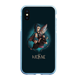 Чехол iPhone XS Max матовый Джинкс Паудер - Jinx Powder League Of Legends, цвет: 3D-голубой