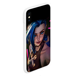 Чехол iPhone XS Max матовый Jinx - Джинкс Паудер, цвет: 3D-белый — фото 2