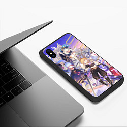 Чехол iPhone XS Max матовый Genshin Impact - Арка Инадзумы, цвет: 3D-черный — фото 2