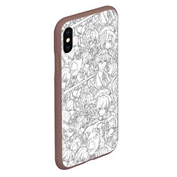 Чехол iPhone XS Max матовый ПЕРСОНАЖИ МАНГА ГЕНШИН ИМПАКТ, цвет: 3D-коричневый — фото 2