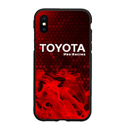 Чехол iPhone XS Max матовый ТОЙОТА Pro Racing Огонь, цвет: 3D-черный
