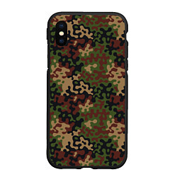 Чехол iPhone XS Max матовый Военный Камуфляж Military