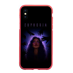Чехол iPhone XS Max матовый Euphoria Rue, цвет: 3D-красный