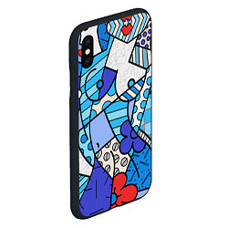 Чехол iPhone XS Max матовый Romero Britto - sexy girls, цвет: 3D-черный — фото 2