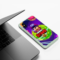 Чехол iPhone XS Max матовый Brawlstars Генерал Гавс, цвет: 3D-салатовый — фото 2