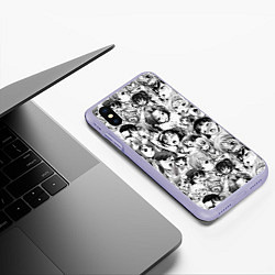 Чехол iPhone XS Max матовый АХЕГАО - AHEGAO, цвет: 3D-светло-сиреневый — фото 2