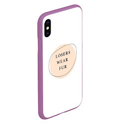 Чехол iPhone XS Max матовый Losers wear fur, цвет: 3D-фиолетовый — фото 2