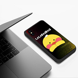 Чехол iPhone XS Max матовый LALAFANFAN - МОРДОЧКА - Глитч, цвет: 3D-черный — фото 2