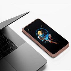 Чехол iPhone XS Max матовый Линк на охоте, цвет: 3D-коричневый — фото 2