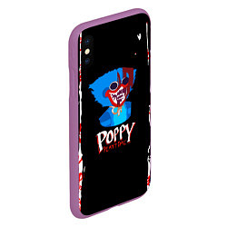 Чехол iPhone XS Max матовый POPPY PLAYTIME ХАГГИ ВАГГИ ПОППИ ПЛЕЙТАЙМ, цвет: 3D-фиолетовый — фото 2