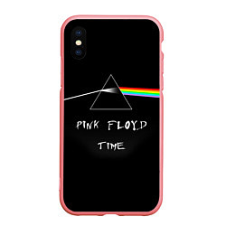 Чехол iPhone XS Max матовый PINK FLOYD TIME ПИНК ФЛОЙД ЛОГОТИП, цвет: 3D-баблгам