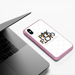 Чехол iPhone XS Max матовый PINK FLOYD LOGO ПИНК ФЛОЙД ГЛИТЧ, цвет: 3D-розовый — фото 2