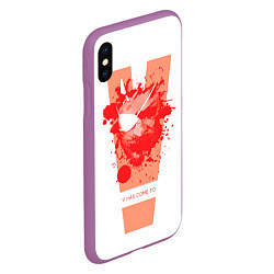 Чехол iPhone XS Max матовый Снейк 5, цвет: 3D-фиолетовый — фото 2
