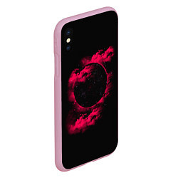 Чехол iPhone XS Max матовый Черная дыра Красная туманность, цвет: 3D-розовый — фото 2