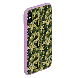 Чехол iPhone XS Max матовый Star camouflage, цвет: 3D-сиреневый — фото 2