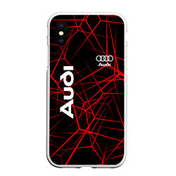 Чехол iPhone XS Max матовый Audi: Красные линии